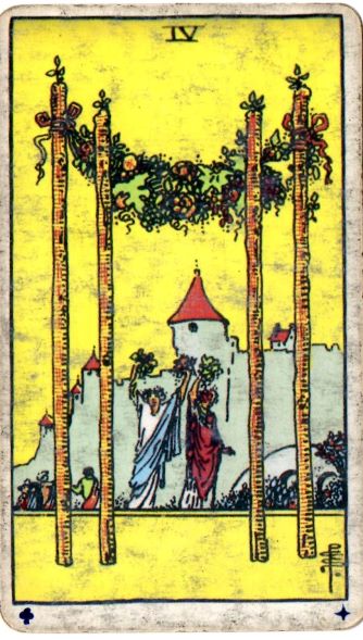 FOUR of WANDS