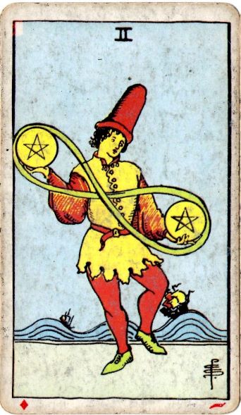 TWO of PENTACLES