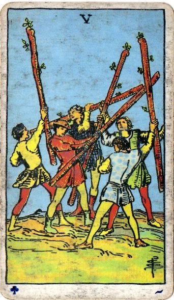FIVE of WANDS